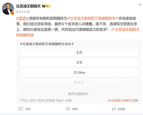 比亚迪王朝首款D级旗舰大汉官方伪装照公布:溜背车身+贯穿灯组