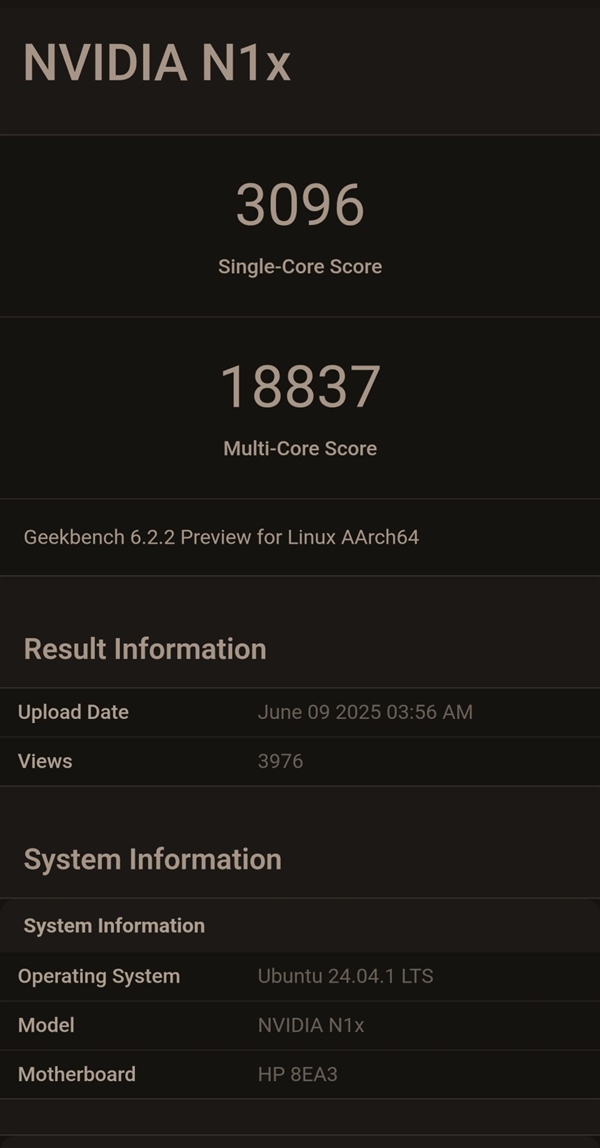 没发布就落后 NVIDIA超级CPU跑分曝光:仅追平2023年M3 Max