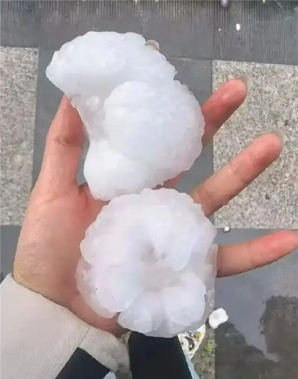 刚提的奔驰遇特大冰雹被砸出上百个凹坑:去地库避险又撞掉车标