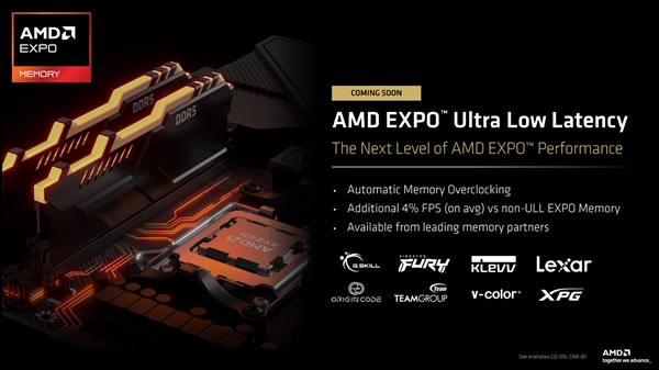 AMD打造EXPO ULL超低延迟DDR5内存规范:性能飙升15%