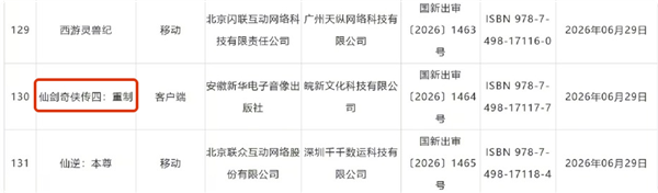 19年情怀大作过审 《仙剑奇侠传四:重制》正式获批