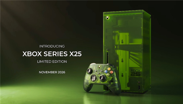 微软发布Xbox Series X25限量版主机:半透明绿色机身 独家品牌标识