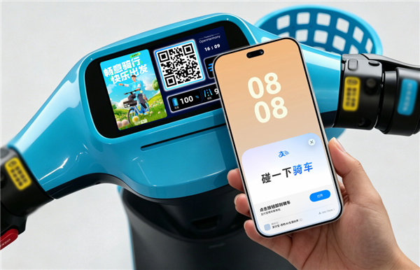 哈啰电单车用上开源鸿蒙系统+海思模组:NFC碰一碰开锁、车机自带导航