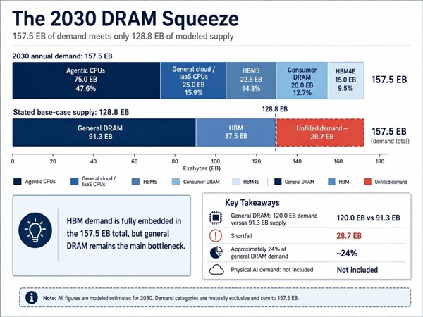 内存一路涨:2030年缺口达28.7EB!长鑫扩产追平美光也填不满