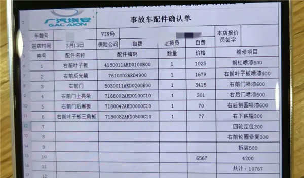 轻微剐蹭网约车定损近万元 维修单四个月才出!4S店否认过度维修