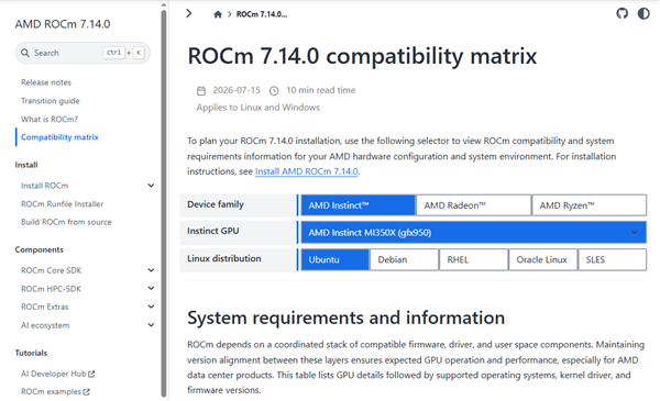 告别预览版!AMD ROCm 7.14正式版发布:锐龙 AI 400系列终于上车