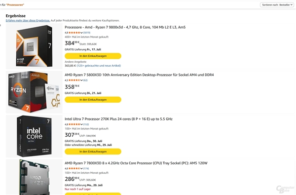 老将回归即爆款!AMD锐龙7 5800X3D重出江湖登顶CPU销量榜