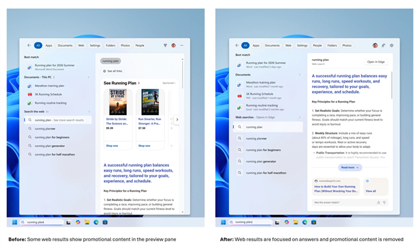 Windows 11搜索彻底变了!微软终于砍掉广告和网页结果:专注本地内容