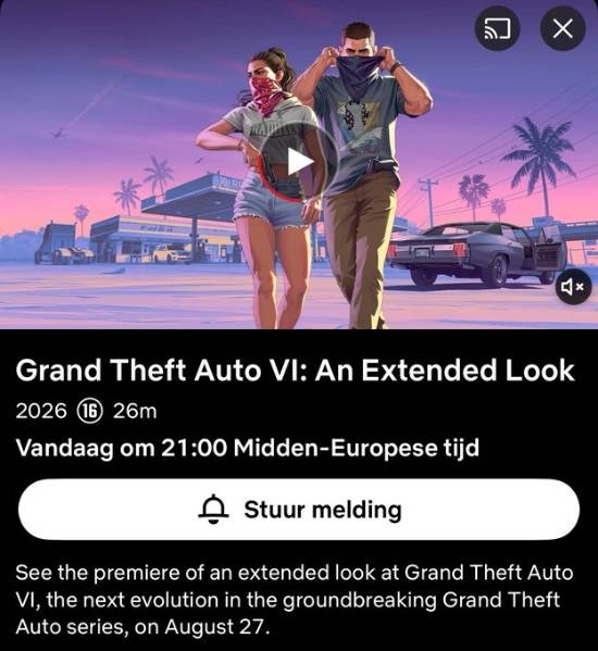 《GTA6》网飞前瞻时长曝光!26分钟深度解析 全球期待