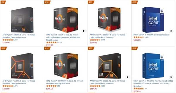 时隔一年半!Intel两款CPU杀回畅销榜前十:DDR5涨价功不可没