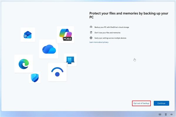 被喷了2年后 微软终于改了:Win11系统可拒绝OneDrive备份