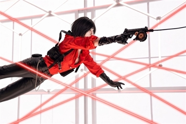 美女Cos《生化危机》艾达王美照 性感好身材藏不住