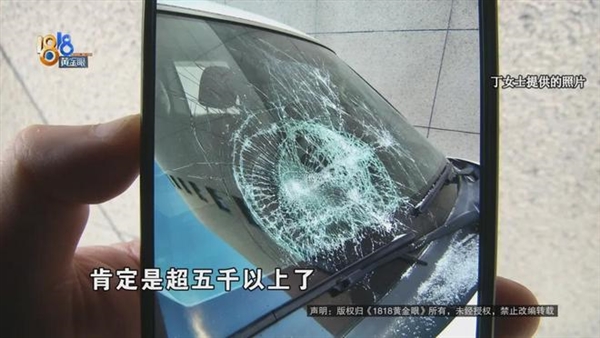 女子近80万豪车停楼下被砸稀烂 当事人:这么多车 就唯独我的遭毒手