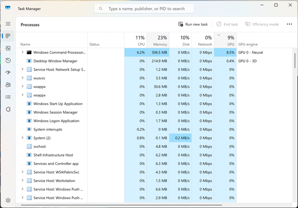 Windows 11任务管理器大升级!硬件监控功能更强大