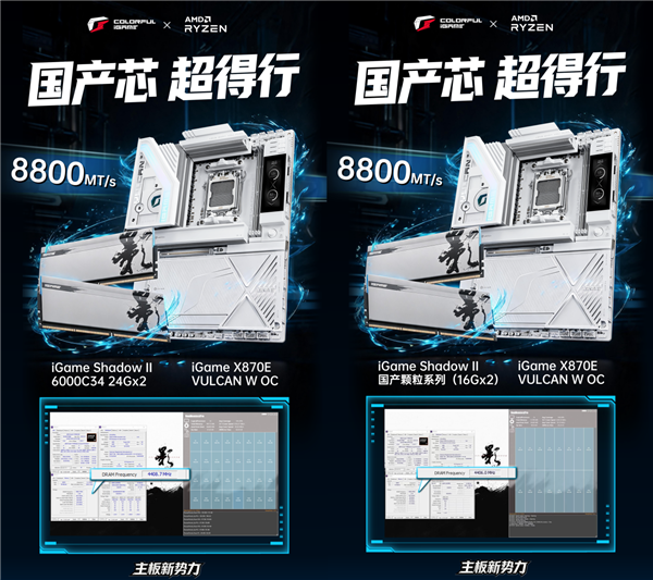 国产颗粒DDR5冲上8800MT/s!七彩虹X870E白火神助力创下新纪录