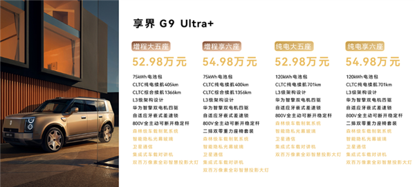鸿蒙智行首款硬派SUV 享界G9正式上市:42.98万起