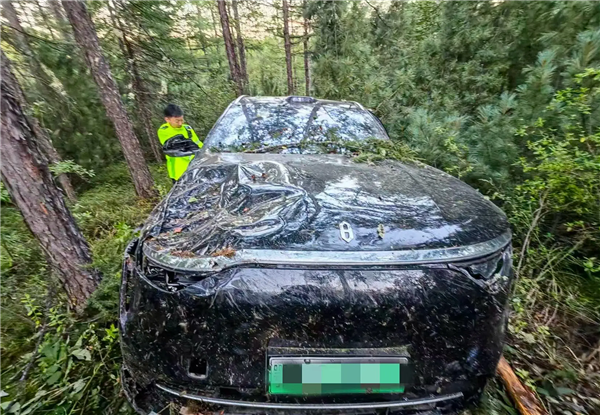 问界M8车主误操作冲入深沟车损严重 用户中心赶赴深山及时救援