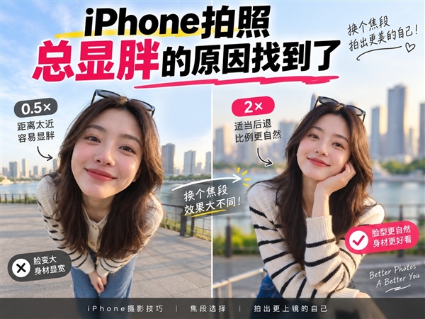 iPhone拍照总显胖的原因找到了:焦段用错了