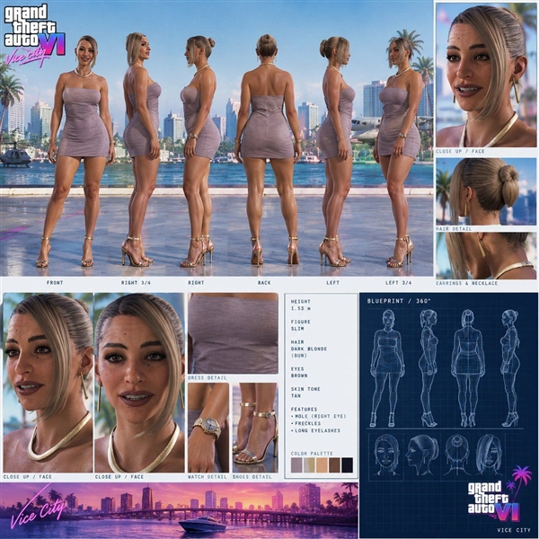 《GTA6》瓦伦蒂娜颜值太高!全身展示