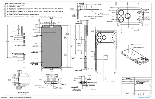 苹果公开iPhone 18 Pro、AirPods 5等产品设计图:不怕第三方仿造!