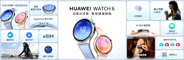 华为WATCh 6系列发布:首发支持高尿酸研究 2799元起