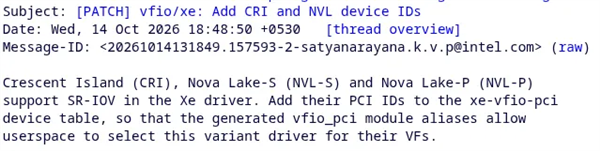 英特尔Nova Lake-SR核显解锁SR-IOV!虚拟机直接调用Xe3P