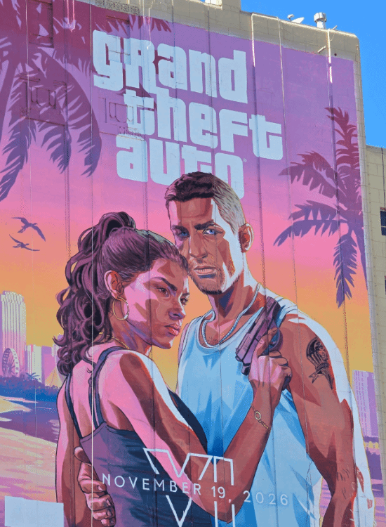 《GTA6》好莱坞巨幅壁画正式完工